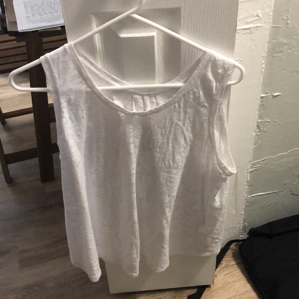 white tank top